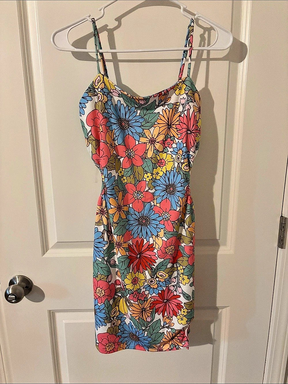 Le Lis Floral Mini Dress in Blue & Multicolor NWT